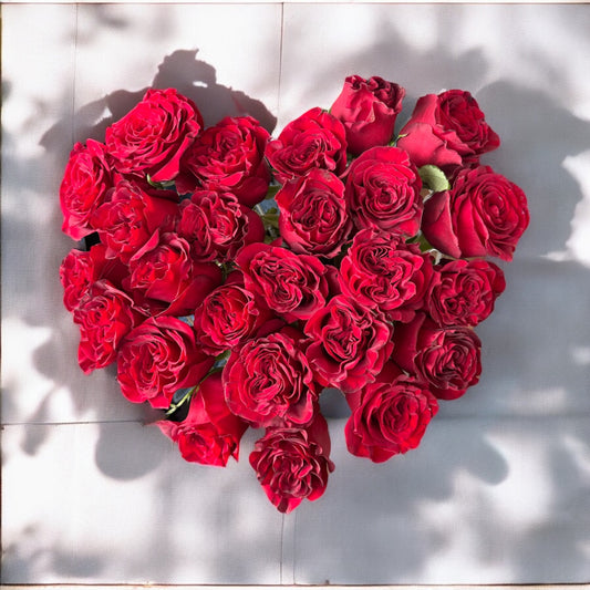 Heart Shape 50 Roses