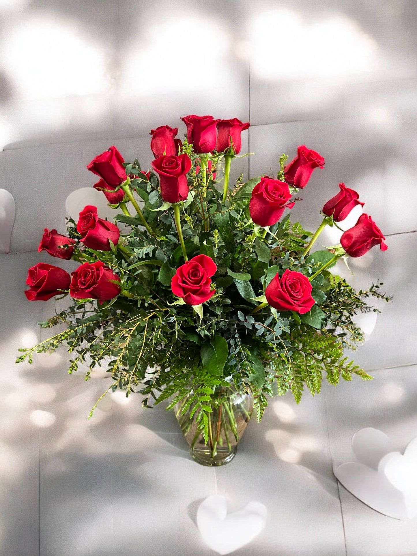 24 Red Roses in a Vase