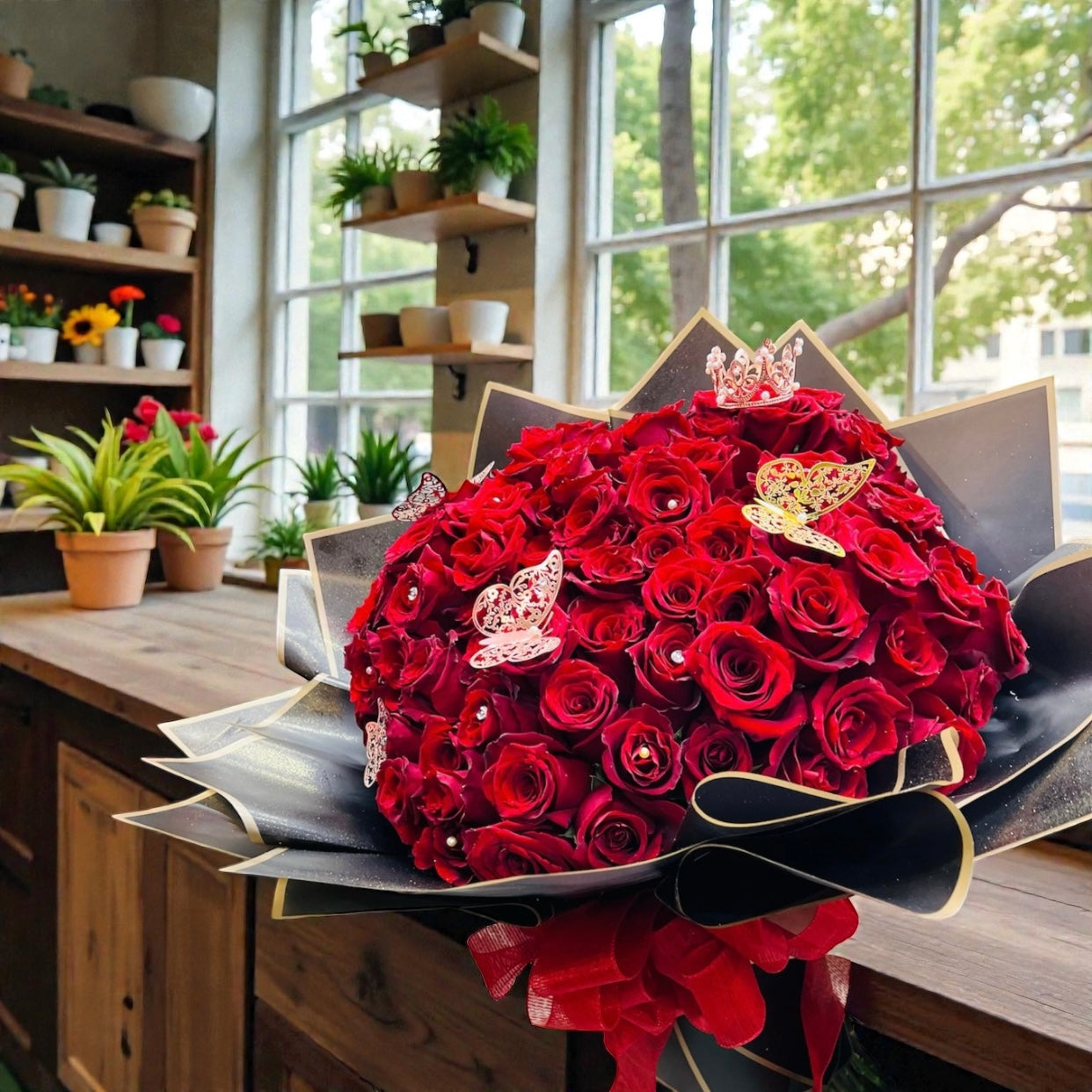 50 Red Roses Bouquet
